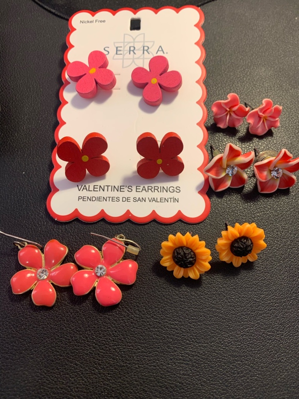 6 pairs of flower Earrings